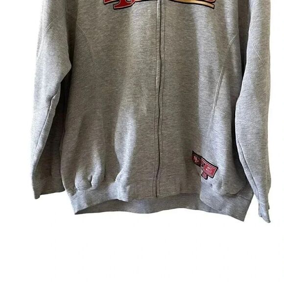 Authentic NFL 49ers Gray Long Sleeves Unisex Hoodie Sweatshirt SZ L 
#1246 - Picture 4 of 13